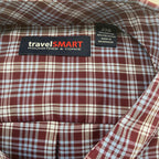 Roundtree & Yorke TravelSmart Big & Tall Men's 2XB Dress Shirt Plaid