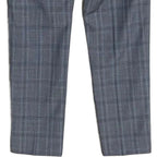 Calvin Klein Suit Pant Men's 30"x30" Slim Fit Stretch Grey & Blue Plaid