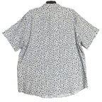 Boss Shirt Men's 5XL Big & Tall Short Sleeve Stretch Linen Shirt Blue Floral