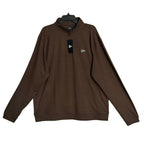Breezy Quarter-Zip Pullover Men's XXL Long Slv Mock Neck Stretch Espresso