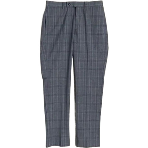 Calvin Klein Suit Pant Men's 30"x30" Slim Fit Stretch Grey & Blue Plaid