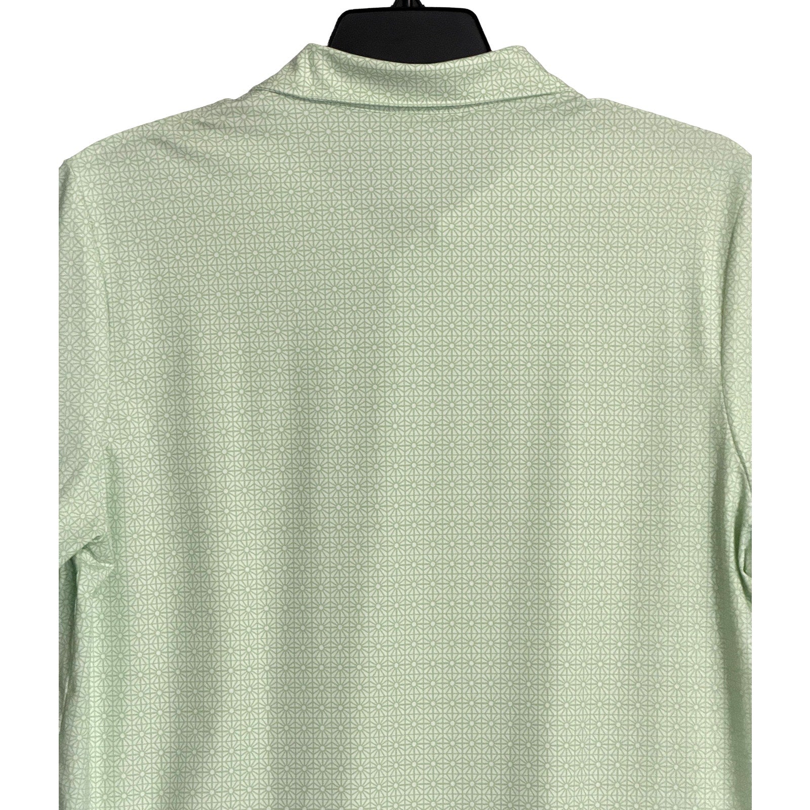 Criquet Polo Shirt Men's Large Short Sleeve Stretch Green White Sunburst NEW
