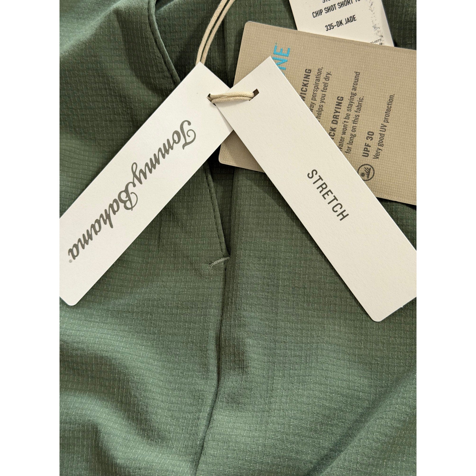 Tommy Bahama Men's 40" x 10" "Chip Shot Short" Dark Jade 5-Pocket Stretch