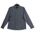 Johnston & Murphy Shirt Men's XL Long Sleeve Navy Gingham Pockets