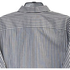 Michael Kors Shirt Men's XXL Slim Fit Long Sleeve Stretch Grey Pinstripe
