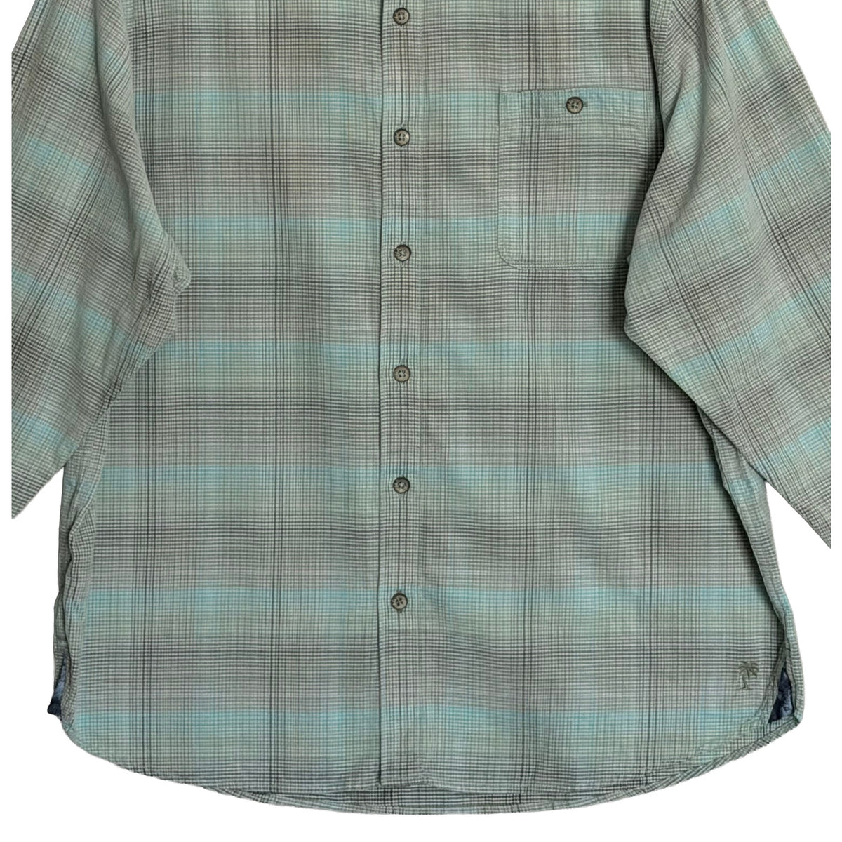 Tommy Bahama Casual Shirt Men's XL Coastline Cord Mesa Plaid Baby Fern