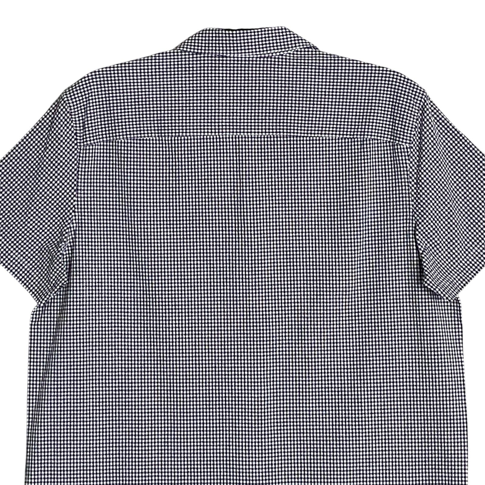Michael Kors Shirt Men's XL Casual Short Sleeve Shirt Black & White Gingham