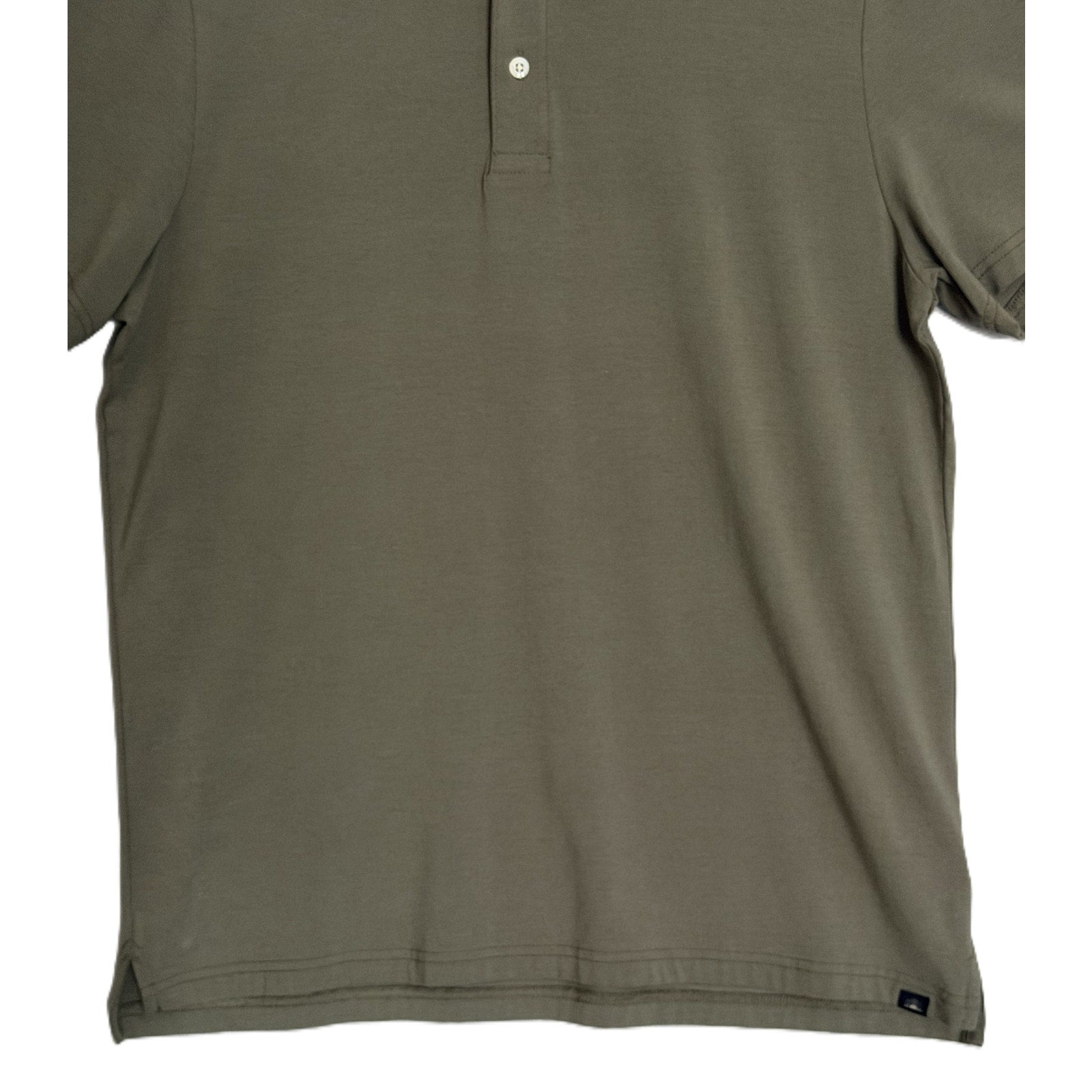 Faherty Reserve Polo Shirt Men's Large Movement Polo Pima Cotton Olive Pine