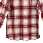 Sun + Stone Shirt Men's Small Woven Long Sleeve Button Up Raspberry Plaid