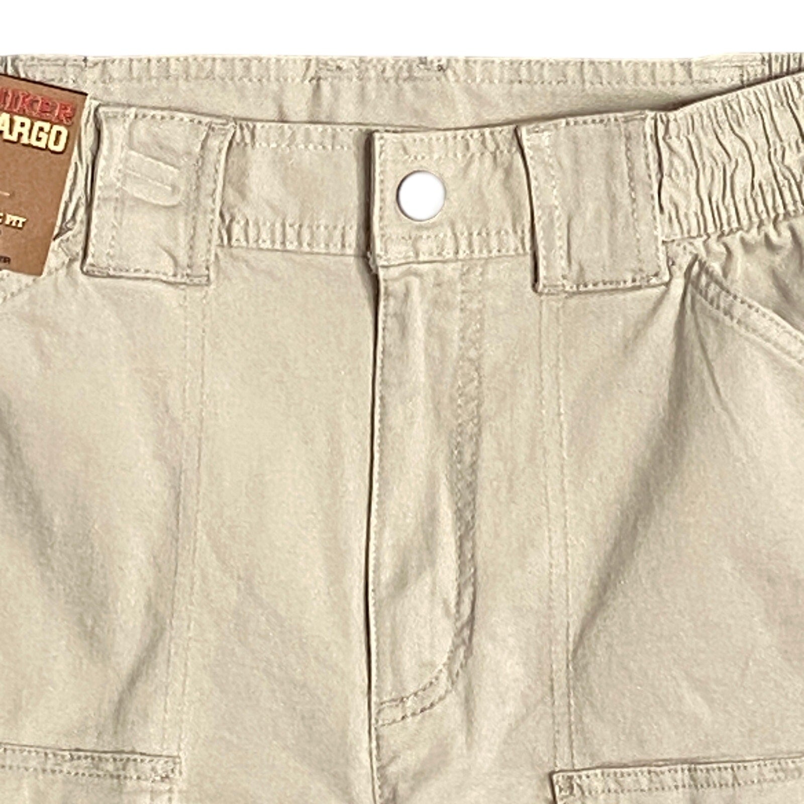 Roundtree & Yorke Shorts Men's 28W Cargo Shorts Classic Fit 7" Inseam Khaki