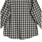 Michael Kors Flannel Shirt Men's XXL Classic Fit Black Grey Plaid Stretch