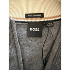 Boss H-Hemario Quarter Zip Sweater Men's 3XT Big & Tall Wool Cashmere Gray