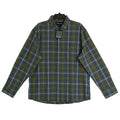 Mizzen+Main Men's XL Trim Fit City Flannel Twill Shirt Olive Thomas Plaid