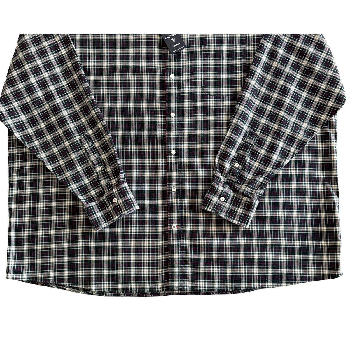 Daniel Cremieux Dress Shirt Men's 4XT Big & Tall Button-Down Stretch Plaid