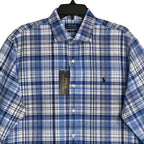 Polo Ralph Lauren Shirt Men's Large Classic Fit Long Sleeve Blue Plaid