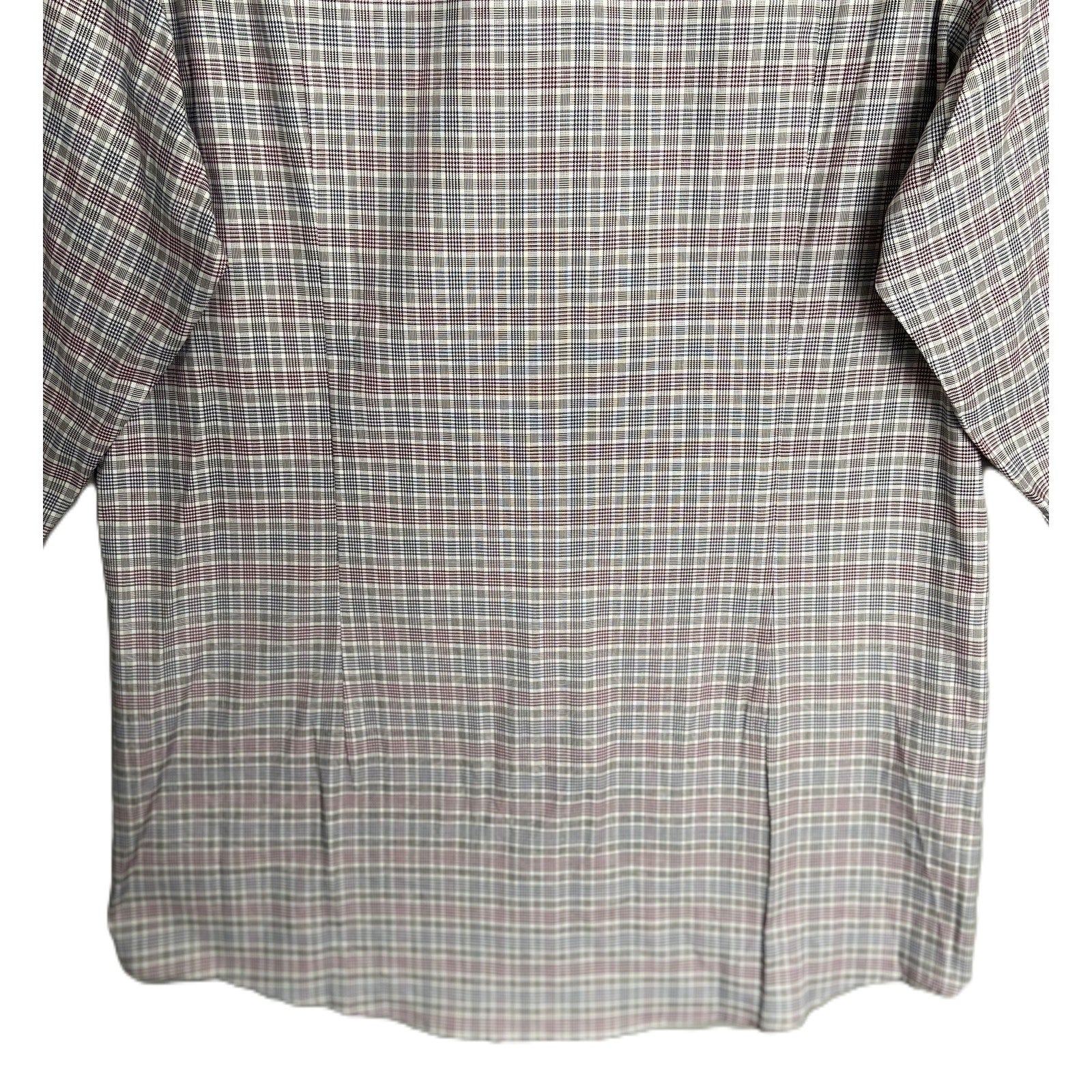 Boss Dress Shirt Men's Small 15-32/33 Sharp Fit Stretch Red & Black Plaid