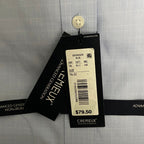 Daniel Cremieux Dress Shirt Men's 16-33 Slim Fit Supima Blue Check NEW