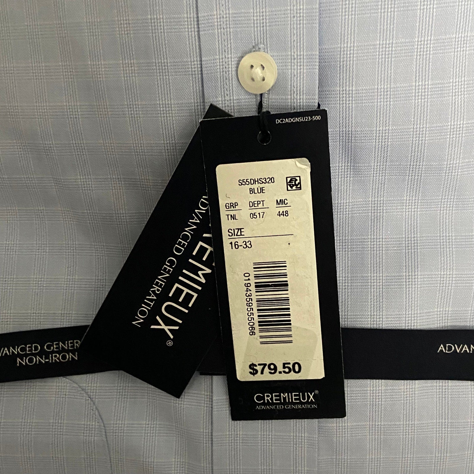 Daniel Cremieux Dress Shirt Men's 16-33 Slim Fit Supima Blue Check NEW