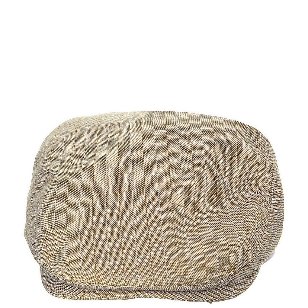 Biltmore Driver Newsboy Hat Tan Grid Large