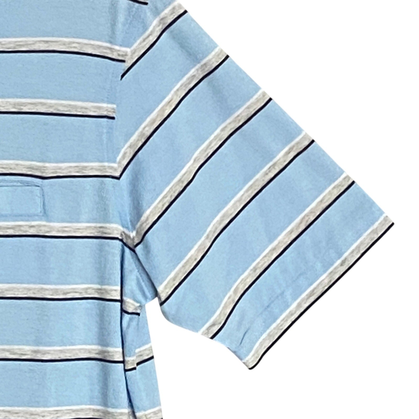 Daniel Cremieux Shirt 38 Men's Small Pima Cotton Polo Blue & Gray Stripe