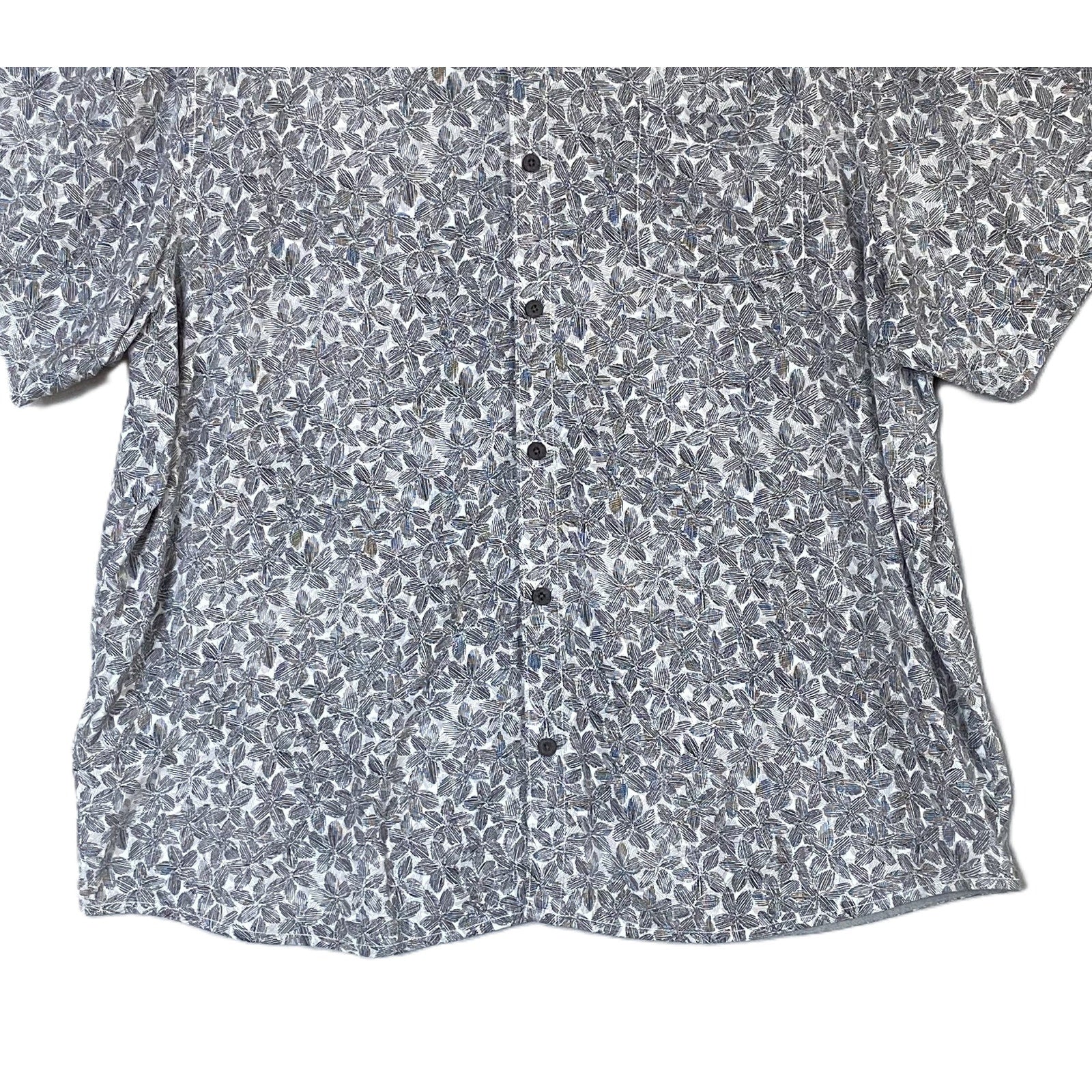 Tommy Bahama Shirt Men's 2XLT Big & Tall "Veracruz Cay" Sand Dollar Black