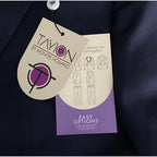 Tayion Suit Jacket Men's 44 Regular Acountour Peak Lapel Navy Blue