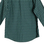 Penguin Shirt Men's Small Long Sleeve Button-Down Shirt Green Geo Print