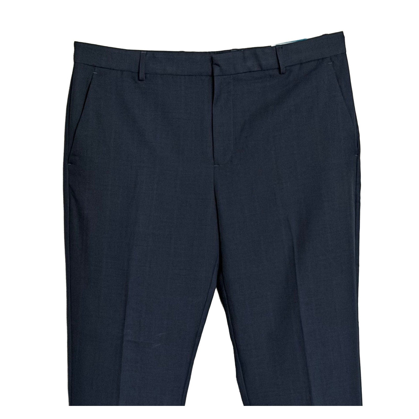 Perry Ellis Portfolio Pants Men's 36"x32" Modern Fit Dress Pants Mood Indigo
