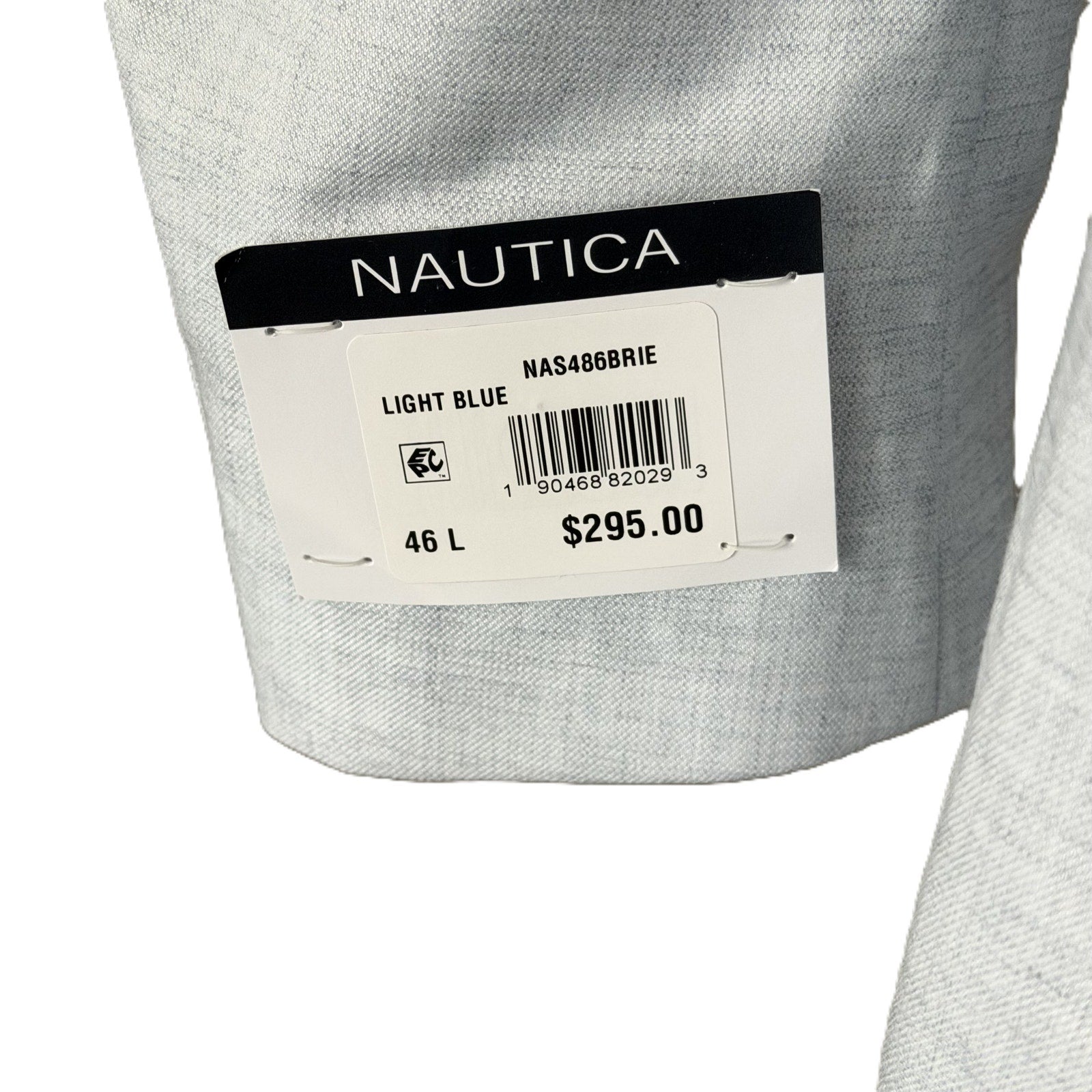 Nautica Sport Coat Men's 46 Long Modern Fit Active Stretch Lt Blue
