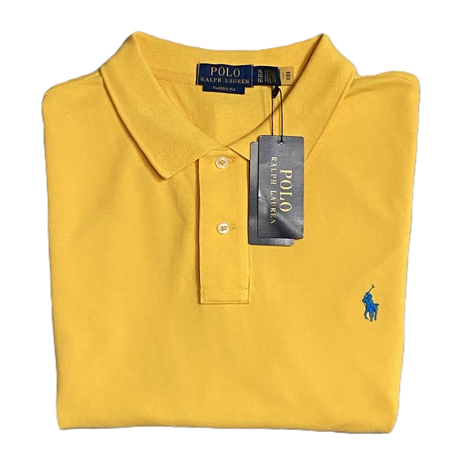 Polo Ralph Lauren Shirt Men's XL Classic Fit Short Sleeve Polo Yellow