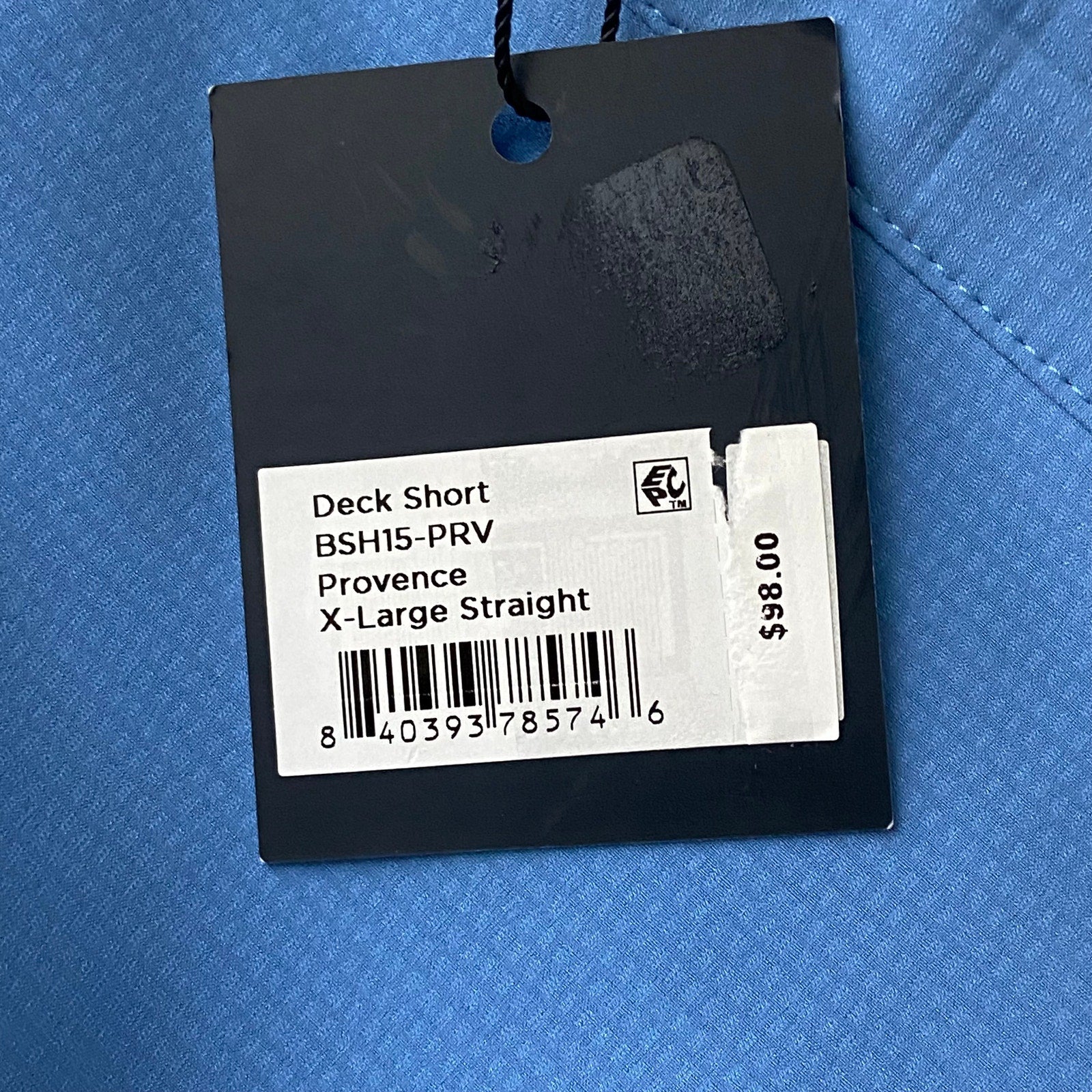 Mizzen+Main Shorts Men's XL Provence Deck Short Stretch Light Blue