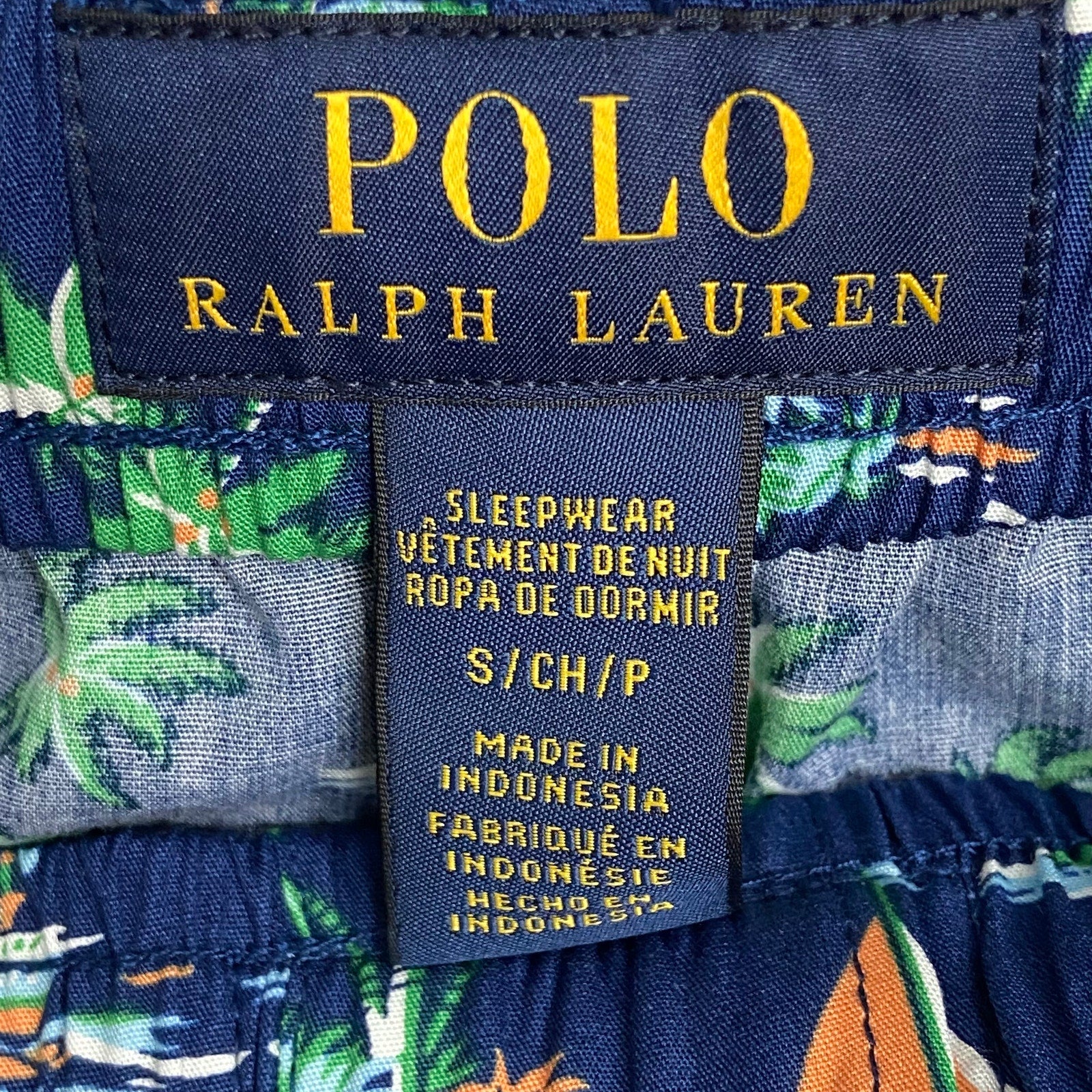 Polo Ralph Lauren Sleep Pant Men's Small Elastic Drawstring Waist Pockets