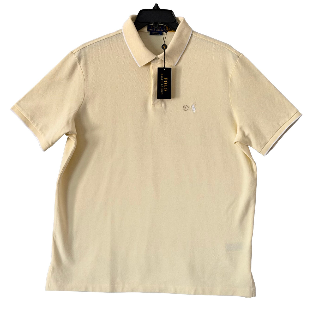Polo Ralph Lauren Shirt Men's Large Short Sleeve Polo Classic Fit Yellow