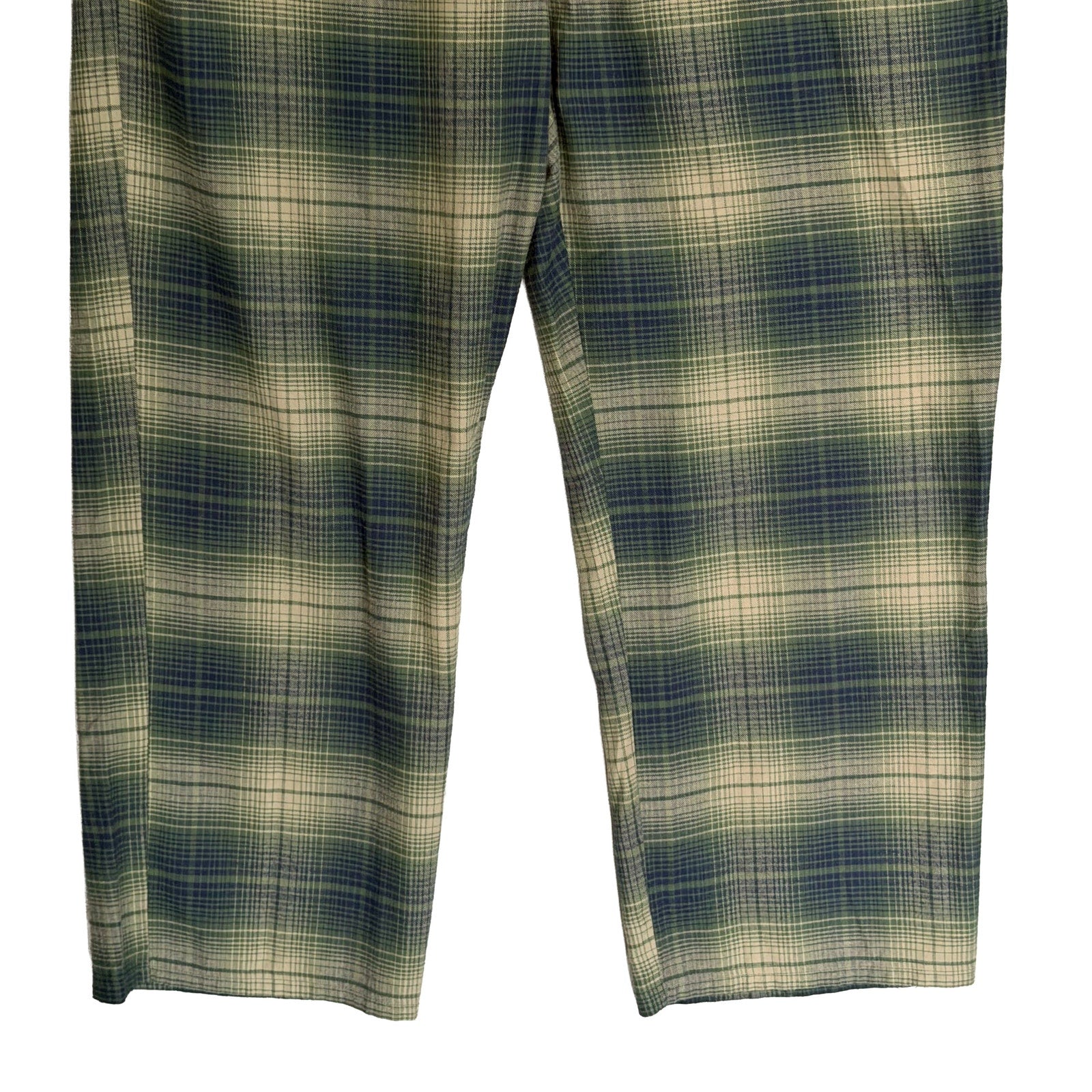 Pendleton Flannel Pajama Pant Men's XXL Elastic Drawstring Waist Green Plaid