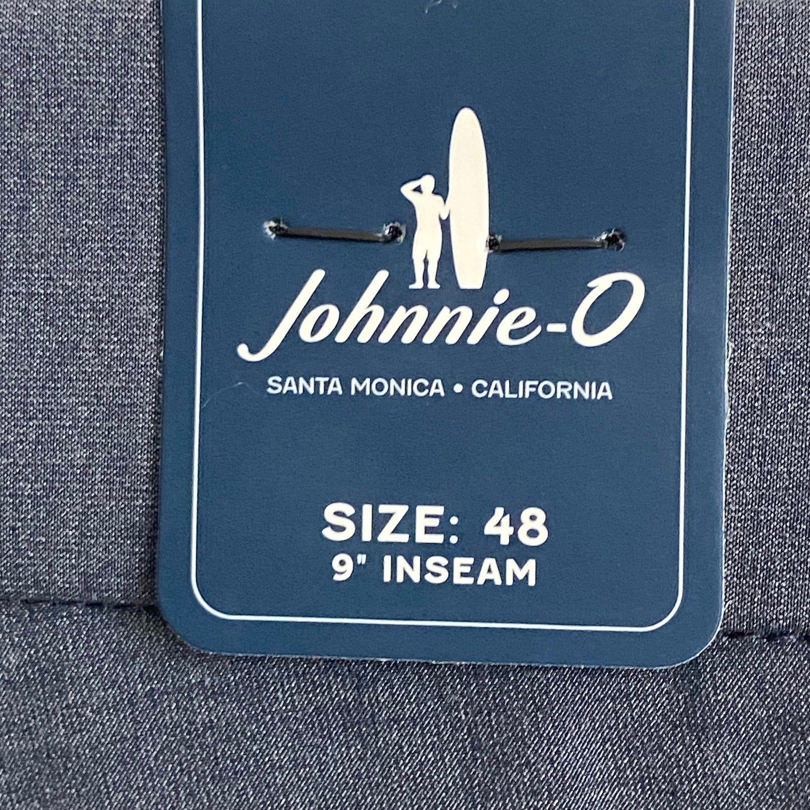 Johnnie-O Mulligan Shorts Men's 48W Big & Tall 9" Inseam Stretch Dark Gray
