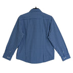 Mizzen+Main Shirt Men's XXL Leeward Trim Fit No Tuck Cobalt Ben Plaid