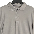 Daniel Cremieux Polo Shirt Men's XL Long Sleeve Pima Cotton Lt Grey Heather