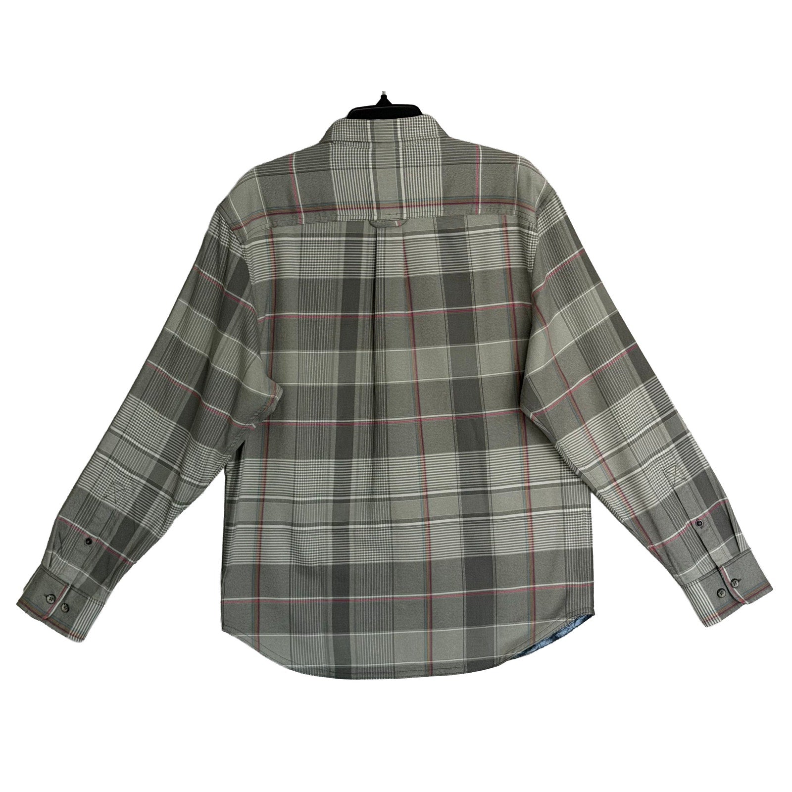 Tommy Bahama Shirt Men's XL Canyon Beach Flannel Smoke Grey Plaid
