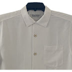 Tommy Bahama Shirt Men's Small "Coconut Point Palm Isle" Short Sleeve White