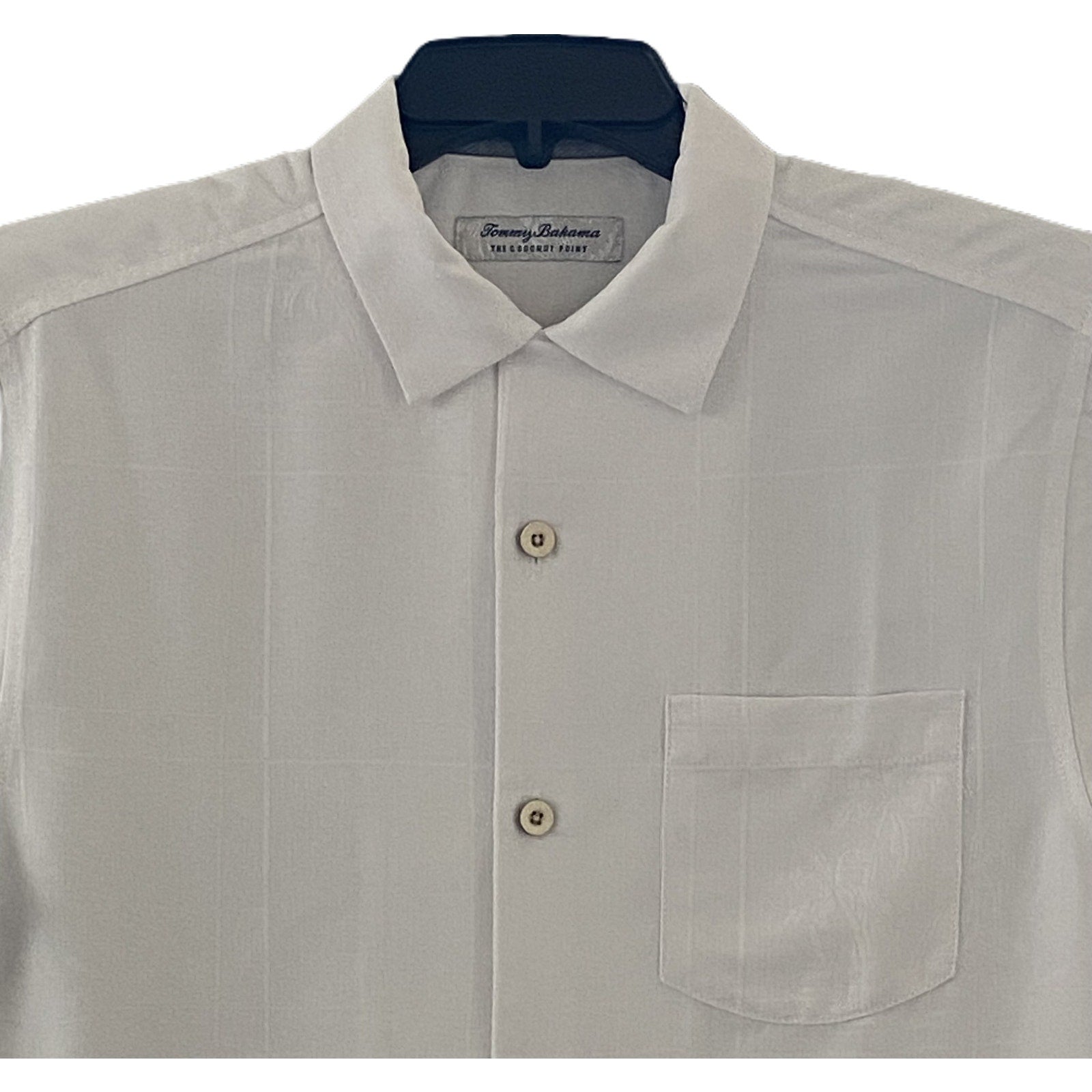 Tommy Bahama Shirt Men's Small "Coconut Point Palm Isle" Short Sleeve White