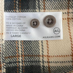 AG Los Angeles Men's Large "Aiden" Flannel Shirt Classic Fit Plaid
