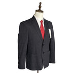 Bar III Sport Coat Men's 40 Short Slim Fit Stretch Dark Blue Herringbone