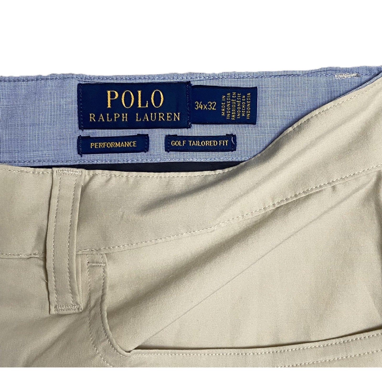 Polo Ralph Lauren Pants Performance Golf Tailored Fit Basic Sand Men's 34x32
