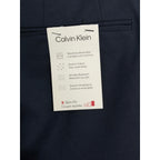 Calvin Klein Dress Pant Men's 34"x30" Slim Fit Flat Front Stretch Navy Blue