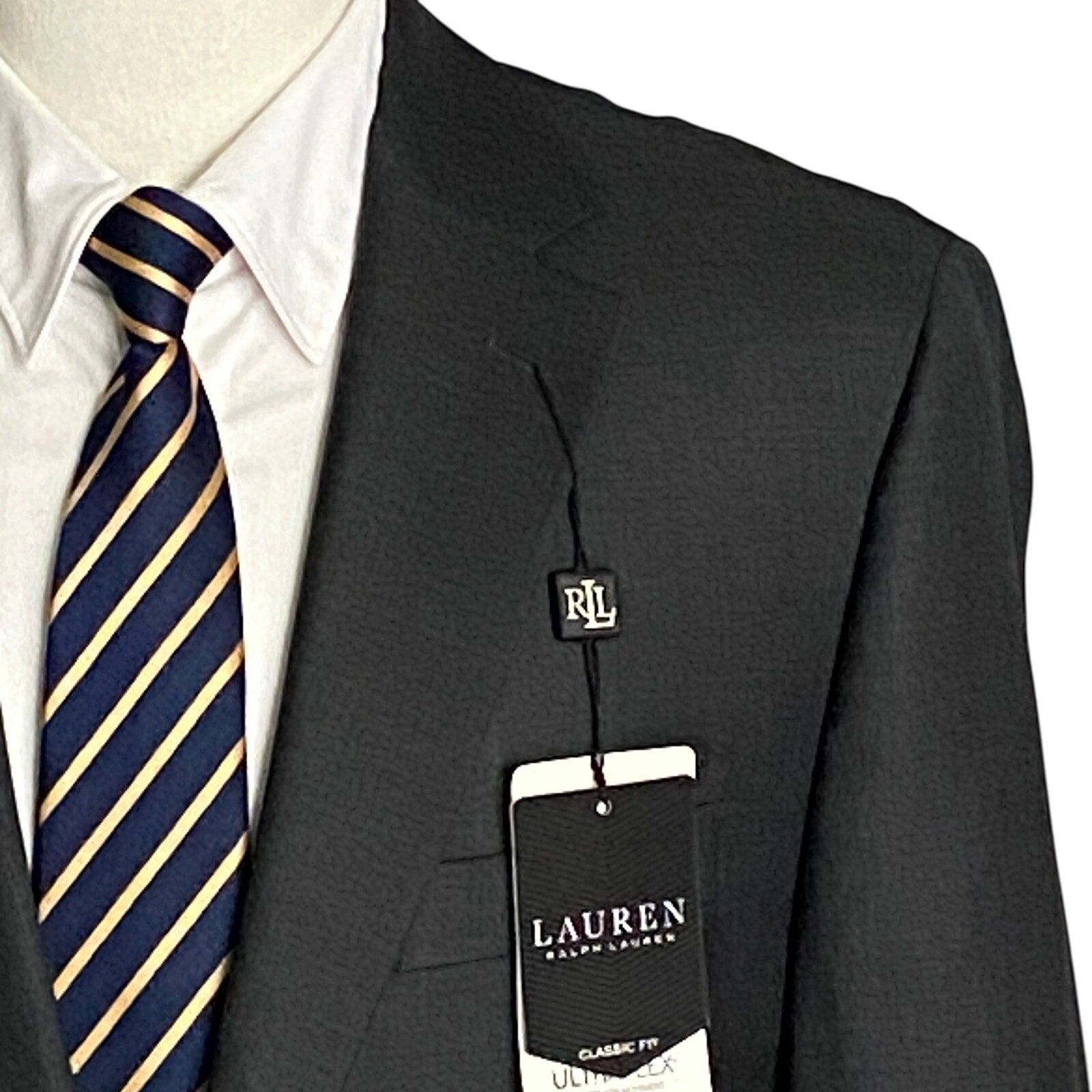 Lauren Ralph Lauren Men's 43L Ultraflex Classic Fit Wool Suit jacket Grey