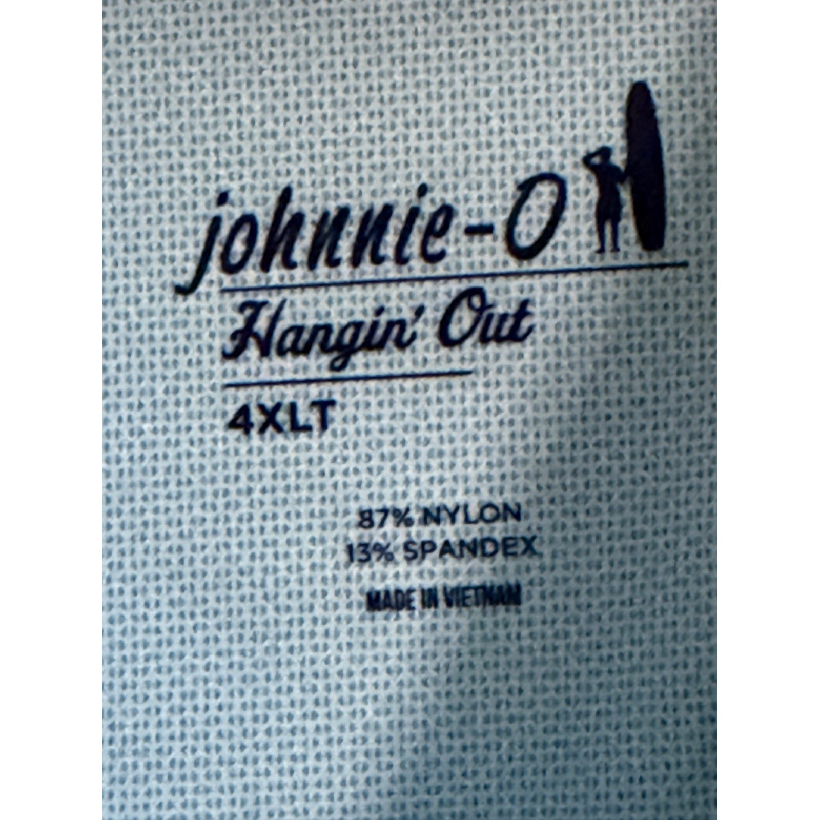 Johnnie-O Dress Shirt Men's 4XLT Big & Tall Short Sleeve Button-Up Blue