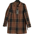 Lauren Ralph Lauren Men's 38 Short Raincoat Stanza Brown Check