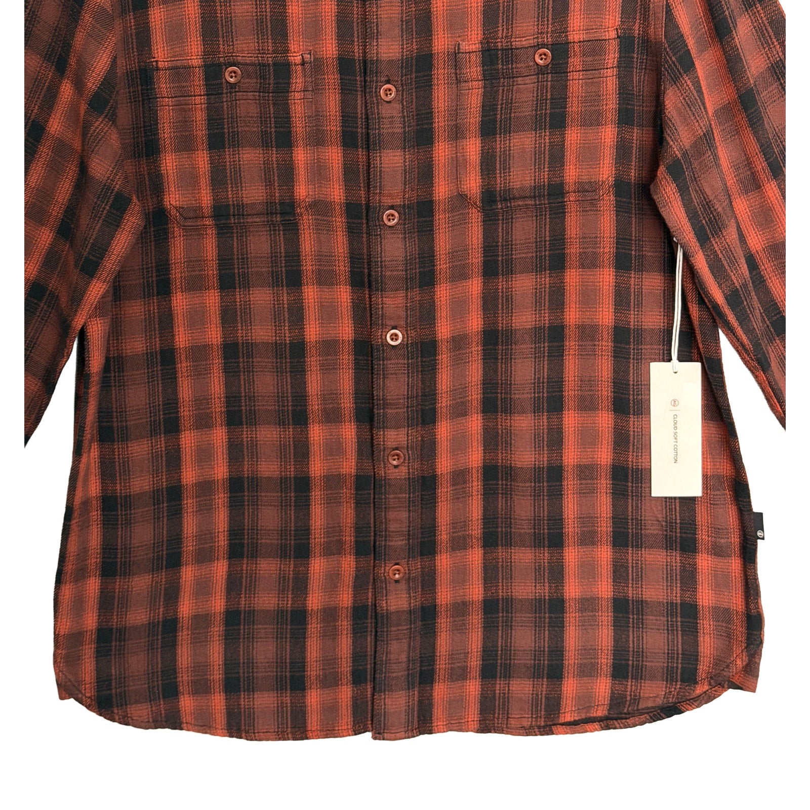 AG Los Angeles Shirt Men's Large Classic Fit Mason Work Shirt Burgundy Plaid