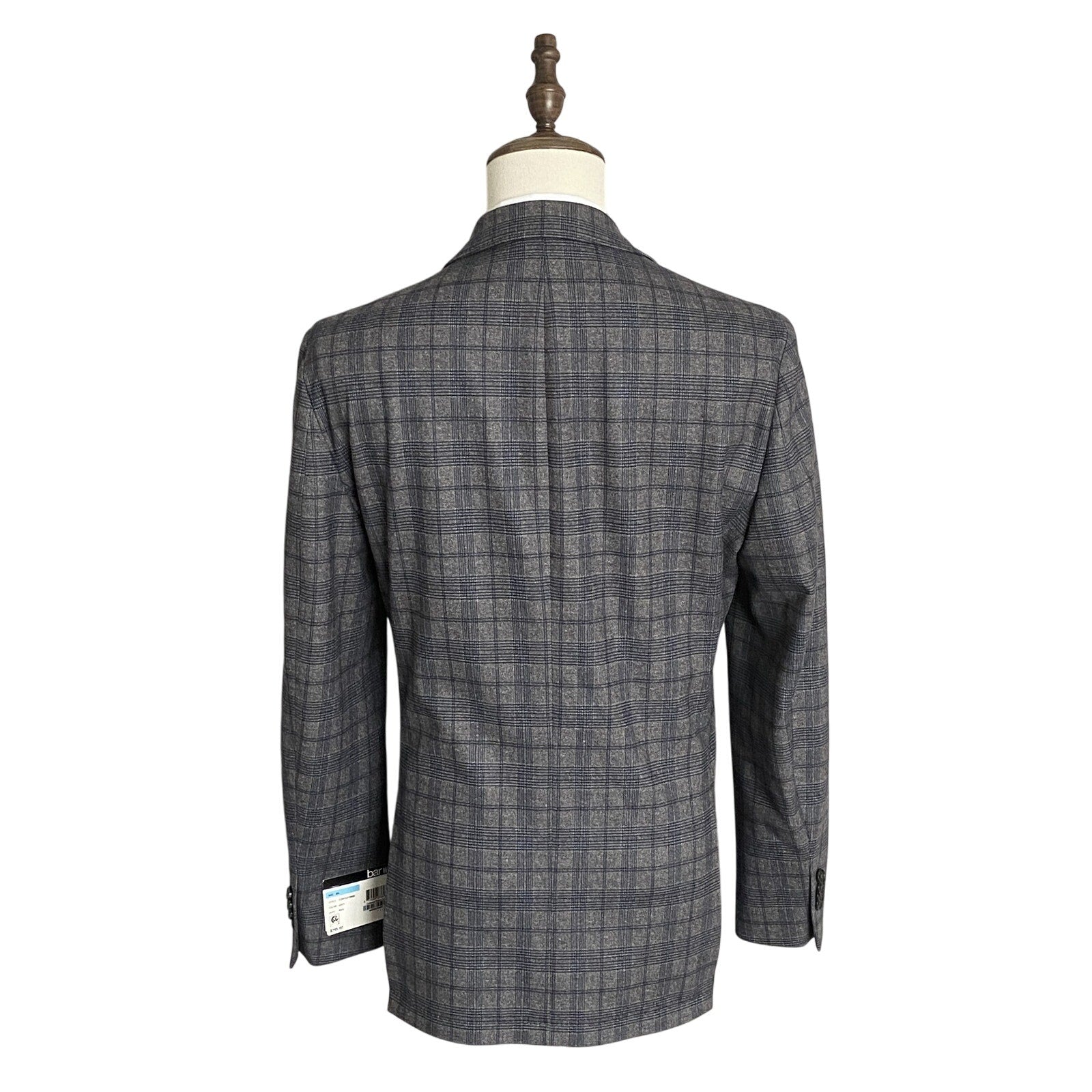 Bar III Sport Coat Men's 40 Long Slim Fit Stretch Fabric Grey Check