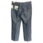 Perry Ellis Portfolio Pants Men's 40"x32" Modern Fit Linen Blend Blueprint